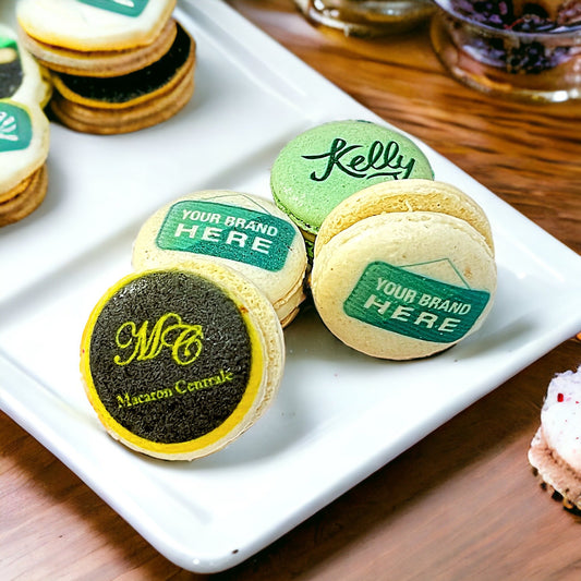 MACx Exclusive: Personalize Your Brand with Custom - Printed Macarons - Macaron Centralewholesale36 Pack