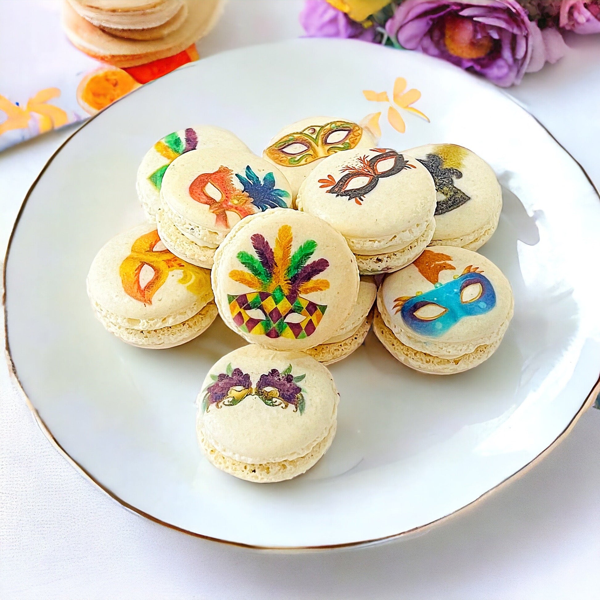 Masquerade Magic: Custom Flavored Macarons - Macaron Centrale6 Pack