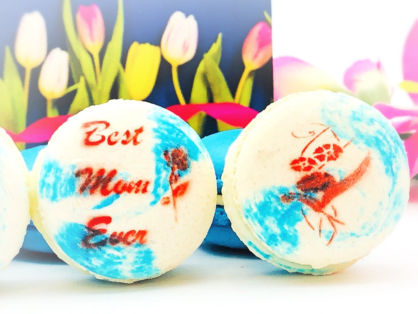 Mother's Day Macaron Set (Blue) | 12 Pack | a perfect gift for your mom - Macaron Centrale