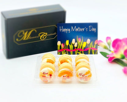 Mother's Day Macaron Set (Orange) | 12 Pack | a perfect gift for your mom - Macaron Centrale