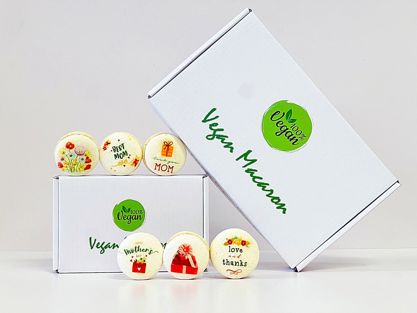 Mother's Day Vegan Gift Box French Macarons | 4 & 12 Pack | a perfect gift for moms - Macaron Centrale4 Pack