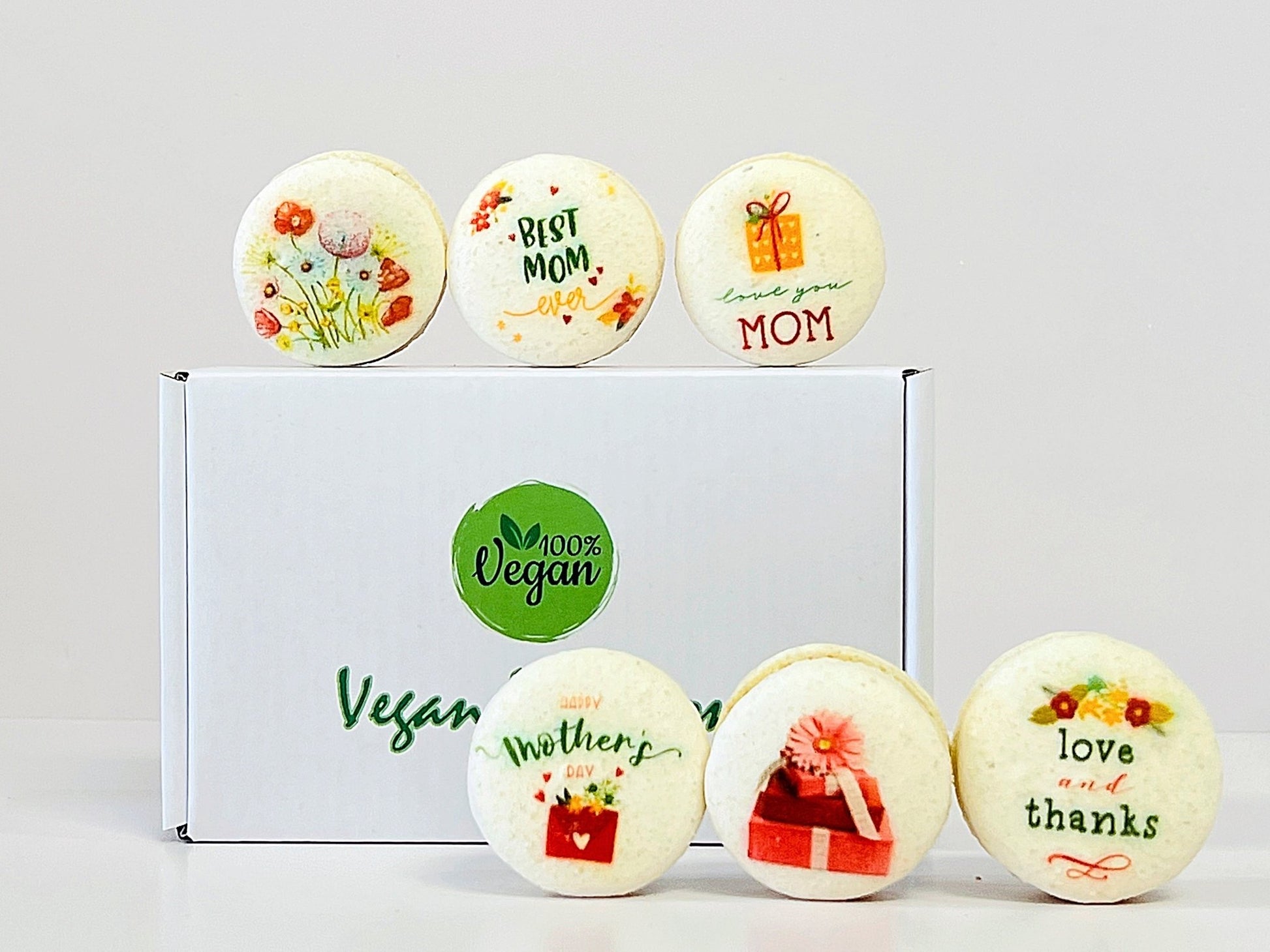 Mother's Day Vegan Gift Box French Macarons | 4 & 12 Pack | a perfect gift for moms - Macaron Centrale4 Pack