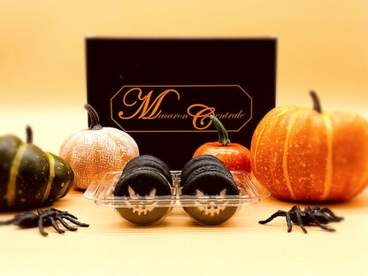 Mr. Halló AKA Pumpkin Ganache French Macarons | Perfect for Halloween Party Celebrations - Macaron Centrale6 Pack