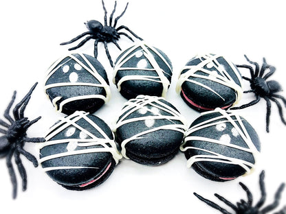 Mummy French Macarons (Black) | Available in 6, 12 or 24 Pack - Macaron Centrale6 Pack