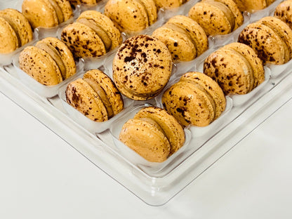 Nutella Mini Macarons - Perfect for Decorating Cupcakes, Cakes, Ice Cream, and More! - Macaron Centrale16 Pack