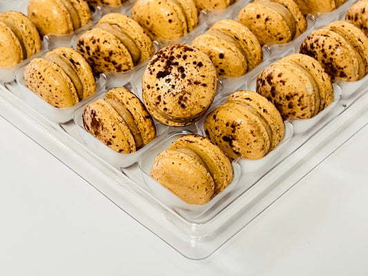 Nutella Mini Macarons - Perfect for Decorating Cupcakes, Cakes, Ice Cream, and More! - Macaron Centrale16 Pack