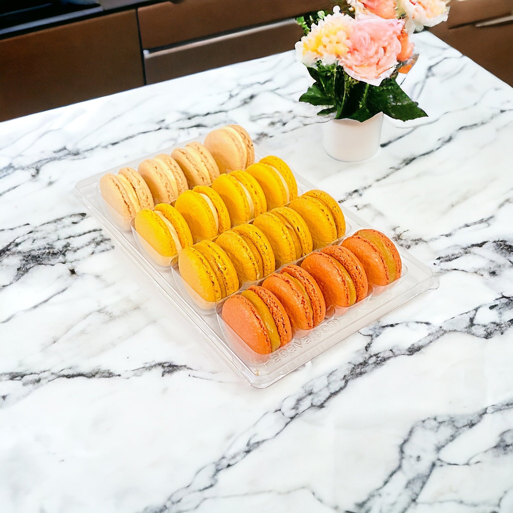 Ombre Orange Macaron Collection - Macaron Centrale16 Pack