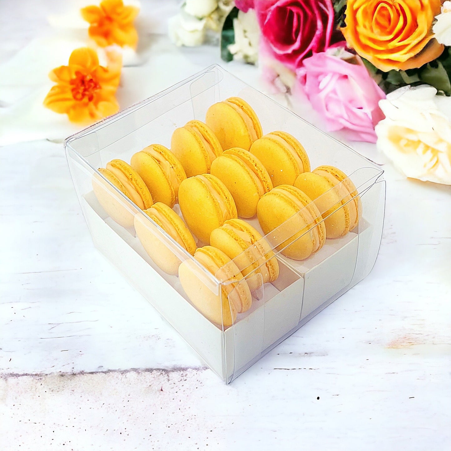 Orange Cream Macaron Sucettes En Gros | Available in 24 & 48 Sucettes - Macaron Centrale24 Pack