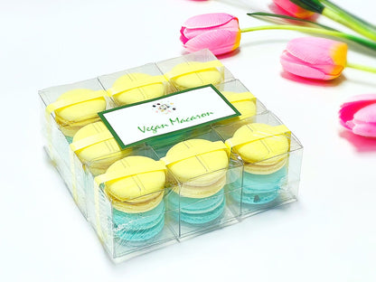 Party Favor Vegan Macaron Gift Box | Customize Your Own Macaron | Beautiful Centerpiece For Your Guests to Admire - Macaron CentralePink9 Pack