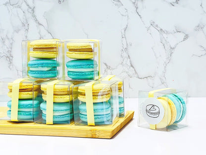 Party Favor Vegan Macaron Gift Box | Customize Your Own Macaron | Beautiful Centerpiece For Your Guests to Admire - Macaron CentralePink9 Pack