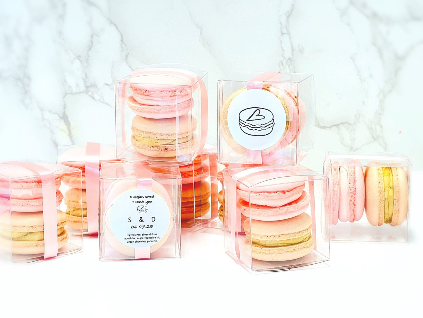 Party Favor Vegan Macaron Gift Box | Pick Your Flavors | (9 Set) - Macaron Centrale