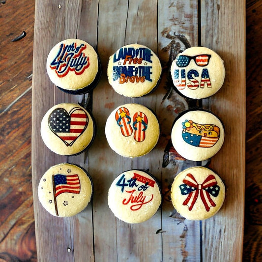 Patriotic Celebration Macarons - Macaron Centrale4th of July6 Pack