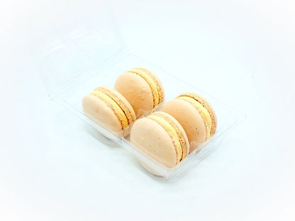 Peach Vegan Macarons - Macaron Centrale4 Pack