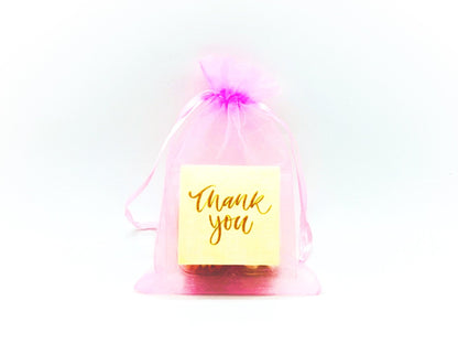 Personalized Thank you French Macarons for Guest (Pink Sheer) | Wedding Favors, Bridal Shower Favors, - Macaron CentraleWedding FavorSample (1 Set)