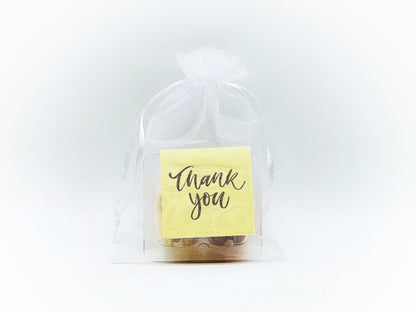 Personalized Thank you French Macarons for Guest (White Sheer) | Wedding Favors, Bridal Shower Favors, - Macaron CentraleWedding FavorSample (1 Set)