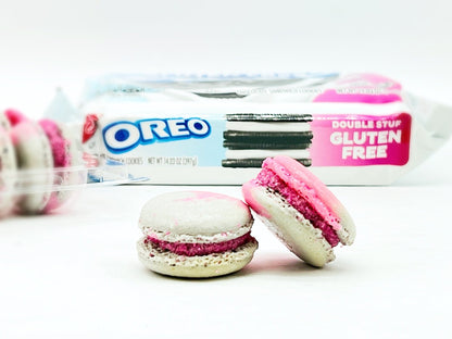 Pink Oreo Macarons| Available in 6, 12 & 24 Pack - Macaron Centrale6 pack