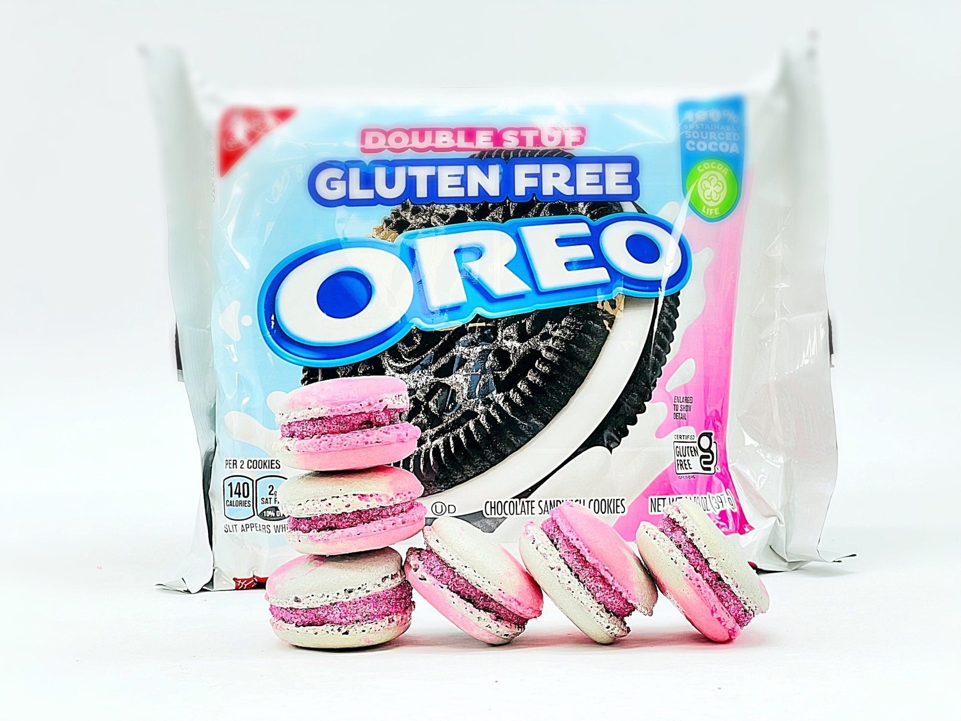 Pink Oreo Macarons| Available in 6, 12 & 24 Pack - Macaron Centrale6 pack