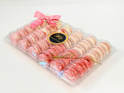 Pink Vibe: A Flavorful Quartet of French Macarons in One Set | 36 Pack - Macaron Centrale