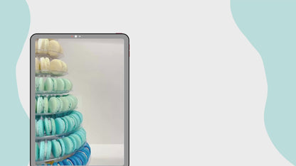 Customizable Blue Ombre Macaron Towers - Macaron Tower Included