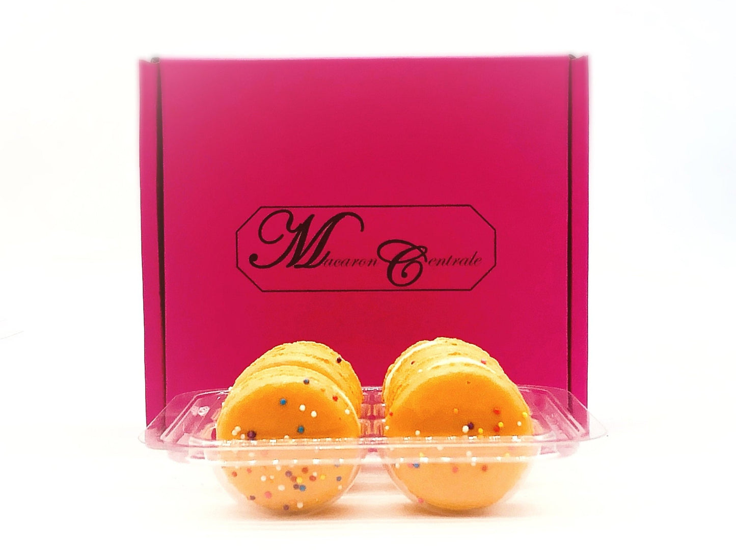 Pumpkin Birthday Macarons (6 Pack) | Ideal for celebratory events. - Macaron Centrale