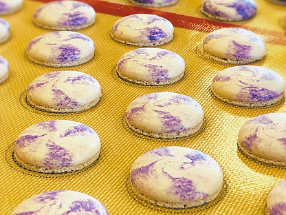 Purple Marbled French Macaron Shell | Perfect for Cake Decorators or Your Dessert DIY Project - Macaron Centrale6 Pairs