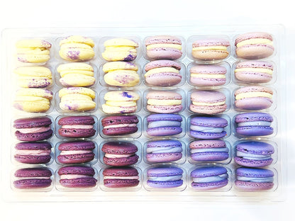 Purple Vibe: A Flavorful Quartet of French Macarons in One Set | 36 Pack - Macaron Centrale