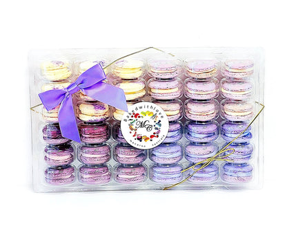 Purple Vibe: A Flavorful Quartet of French Macarons in One Set | 36 Pack - Macaron Centrale