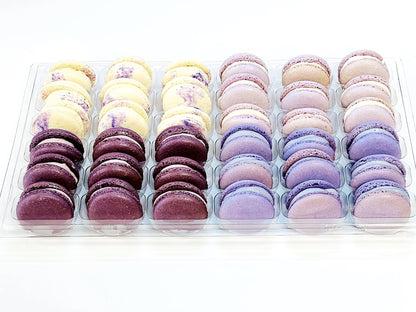 Purple Vibe: A Flavorful Quartet of French Macarons in One Set | 36 Pack - Macaron Centrale