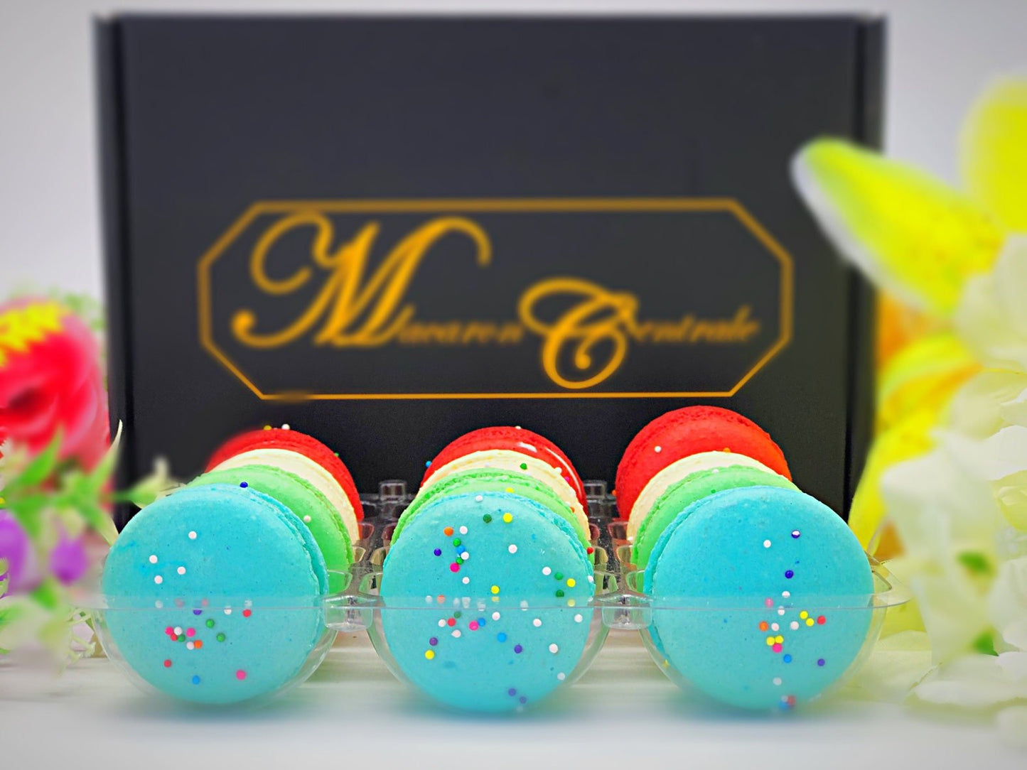 Rainbow ; French Macaron Collection; Perfect for any Occasion - Macaron Centrale12 Pack