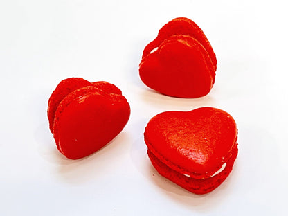 Red Heart French Macarons | Ideal for Valentine's Day gifts, birthdays, weddings, anniversaries and more - Macaron CentraleDefault (Chocolate)12 Pack