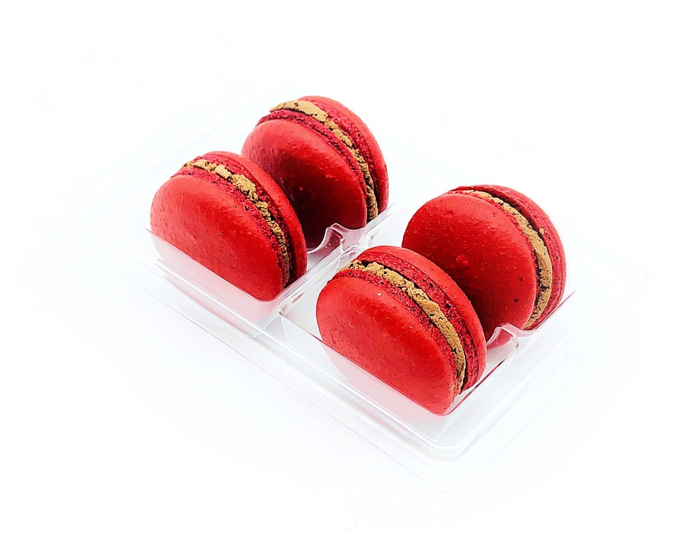 Red Velvet Chocolate Vegan Macarons - Macaron Centrale4 Pack