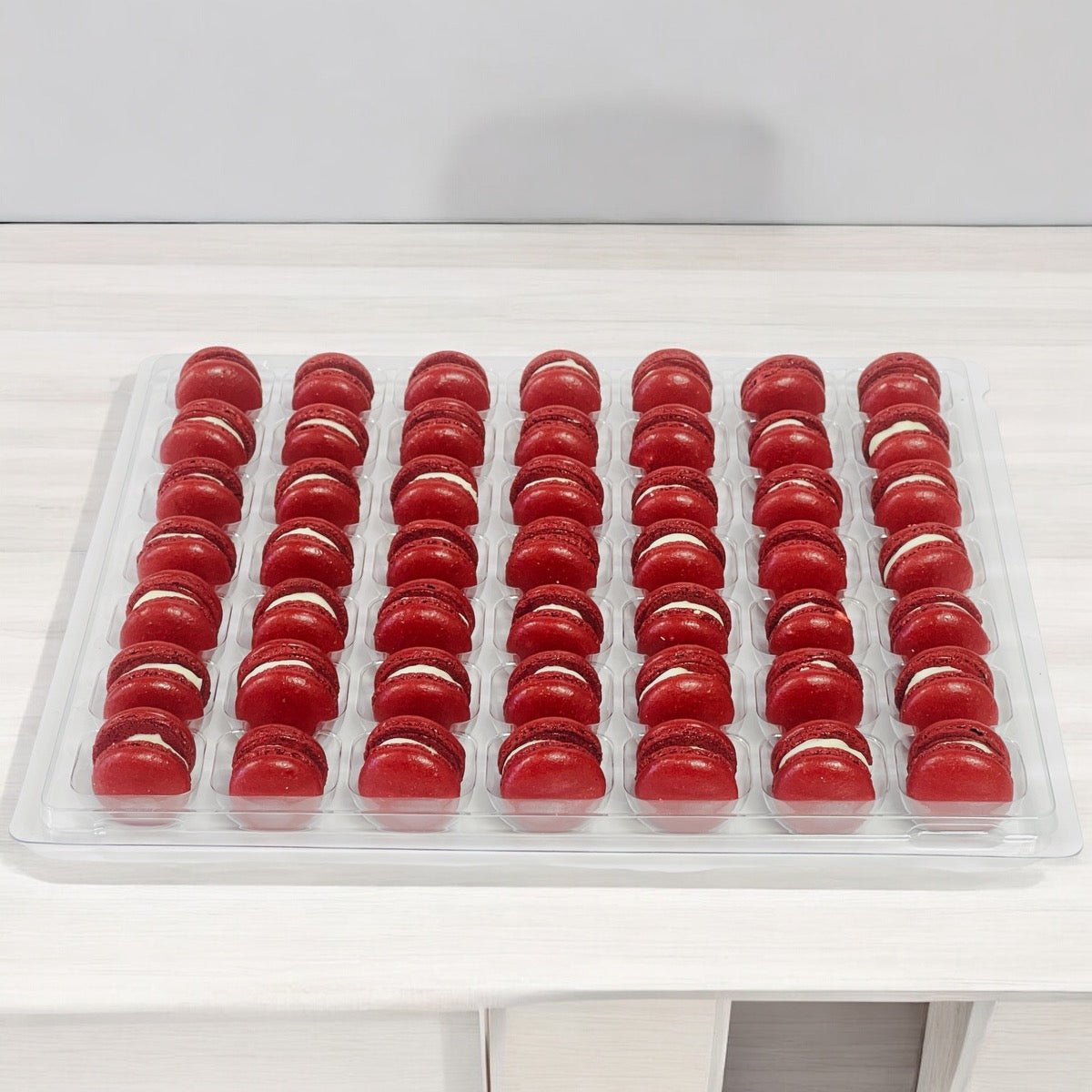 Red Velvet Mini Macarons - Perfect for Decorating Cupcakes, Cakes, Ice Cream, and More! - Macaron Centrale16 Pack