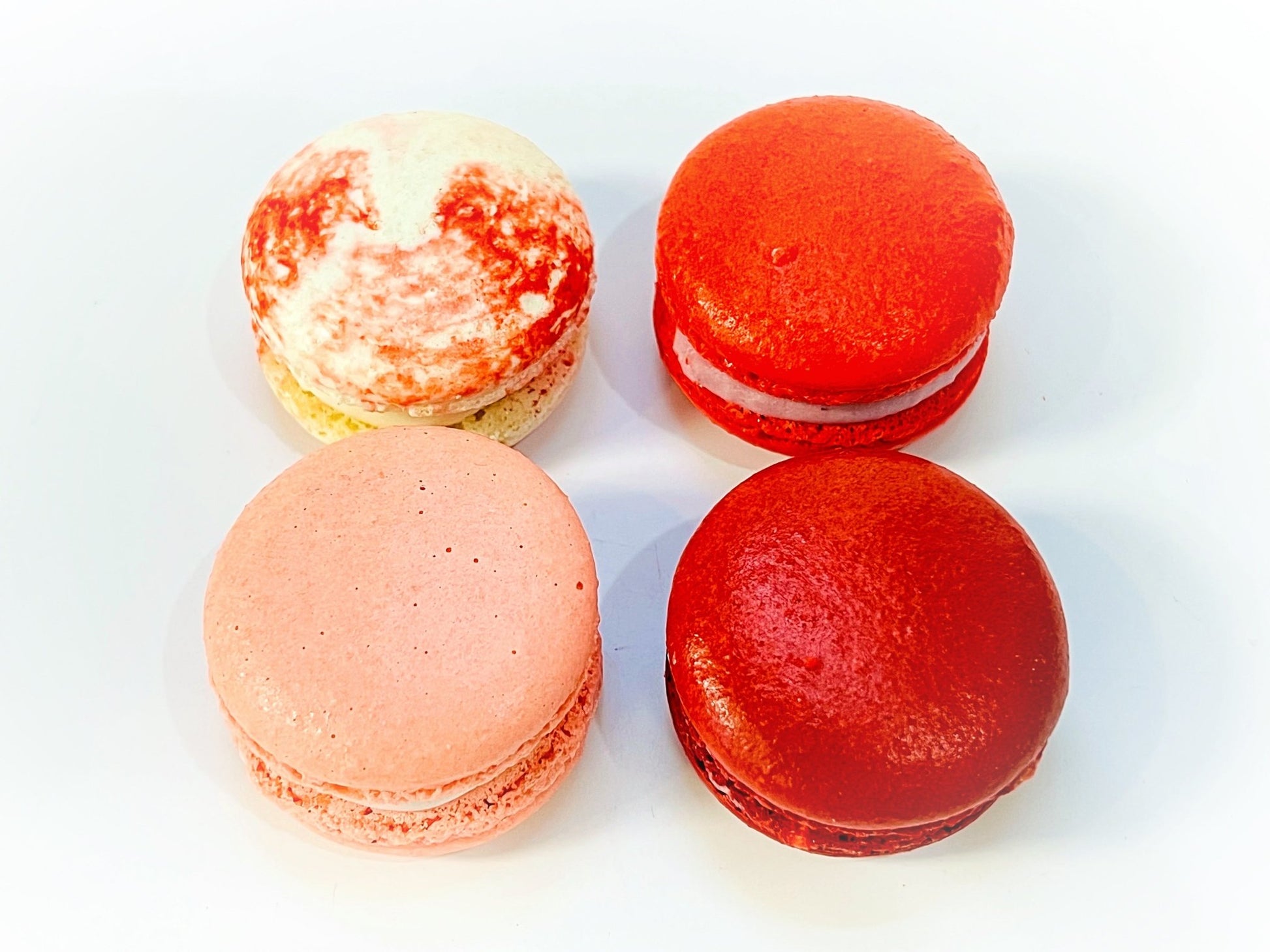 Red Vibe: A Flavorful Quartet of French Macarons in One Set | 36 Pack - Macaron Centrale