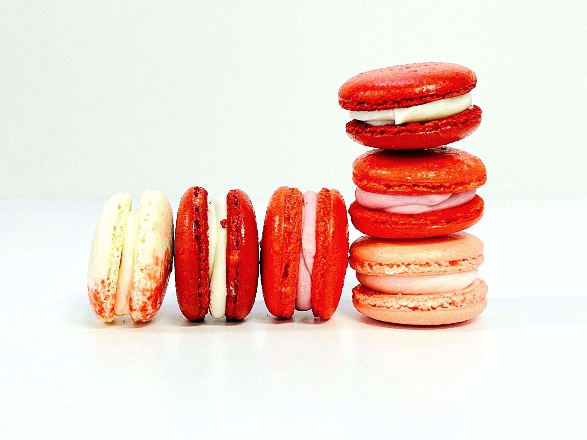 Red Vibe: A Flavorful Quartet of French Macarons in One Set | 36 Pack - Macaron Centrale