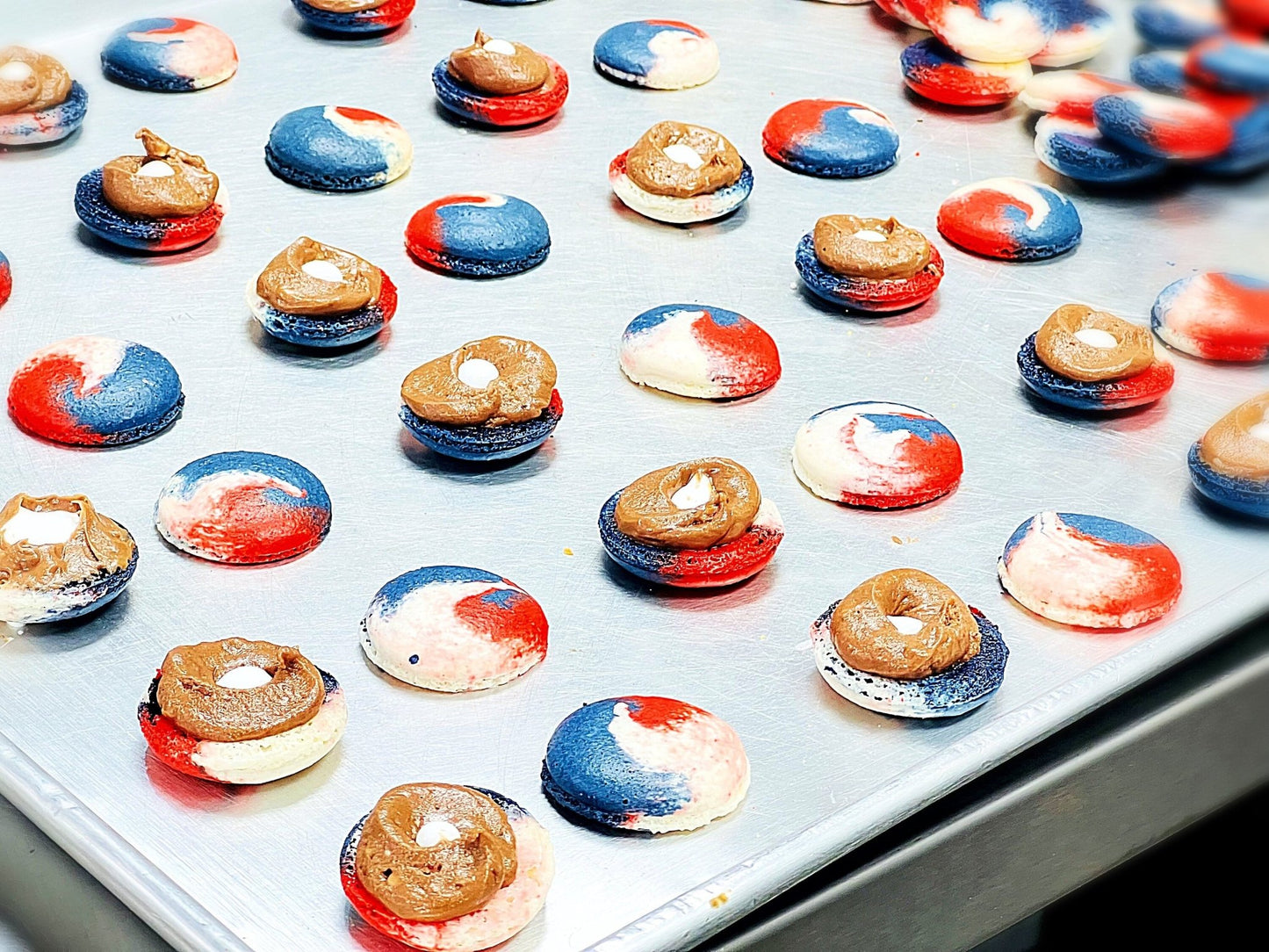 Rocky Road French Macarons | The Patriotic Cookies | Available in 6, 12 and 24 Pack - Macaron Centrale6 Pack