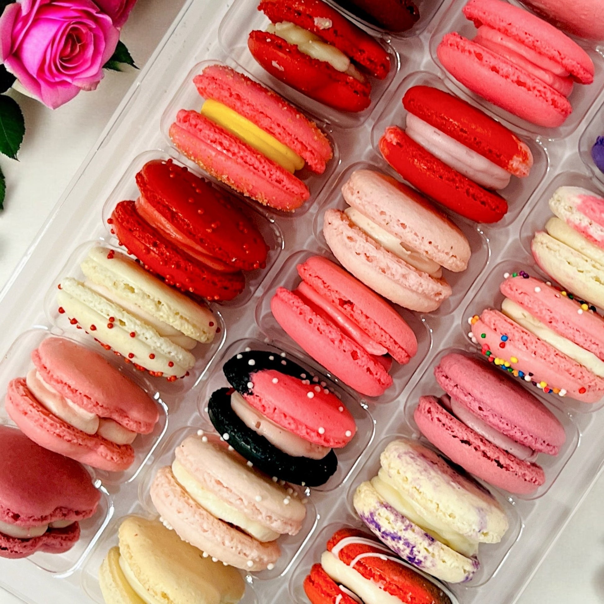 Romantic XOXO Surprise Me - 24 Pack Macarons - Macaron Centrale