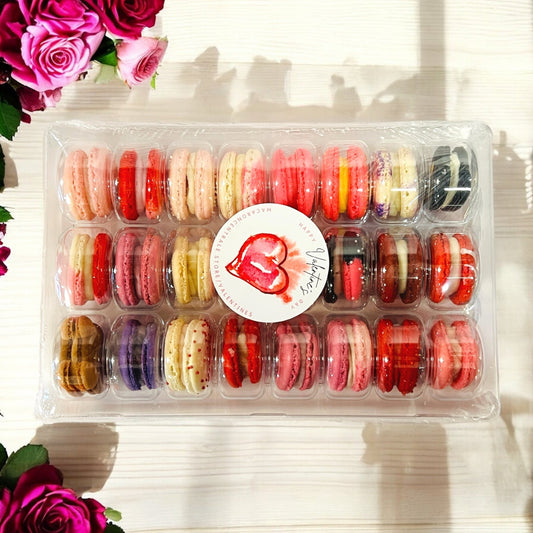 Romantic XOXO Surprise Me - 24 Pack Macarons - Macaron Centrale