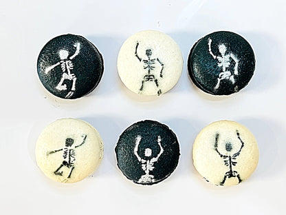 Skeleton French Macaron Set | Pick Your Own Flavor | Ideal for celebratory events - Macaron Centrale6 Pack