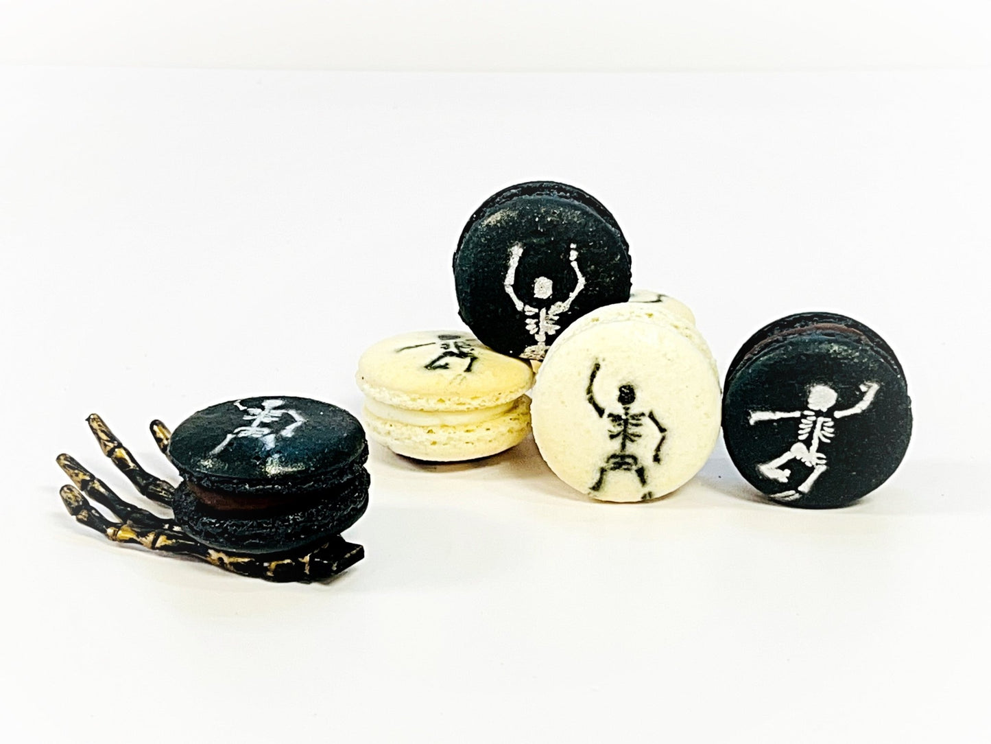 Skeleton French Macaron Set | Pick Your Own Flavor | Ideal for celebratory events - Macaron Centrale6 Pack