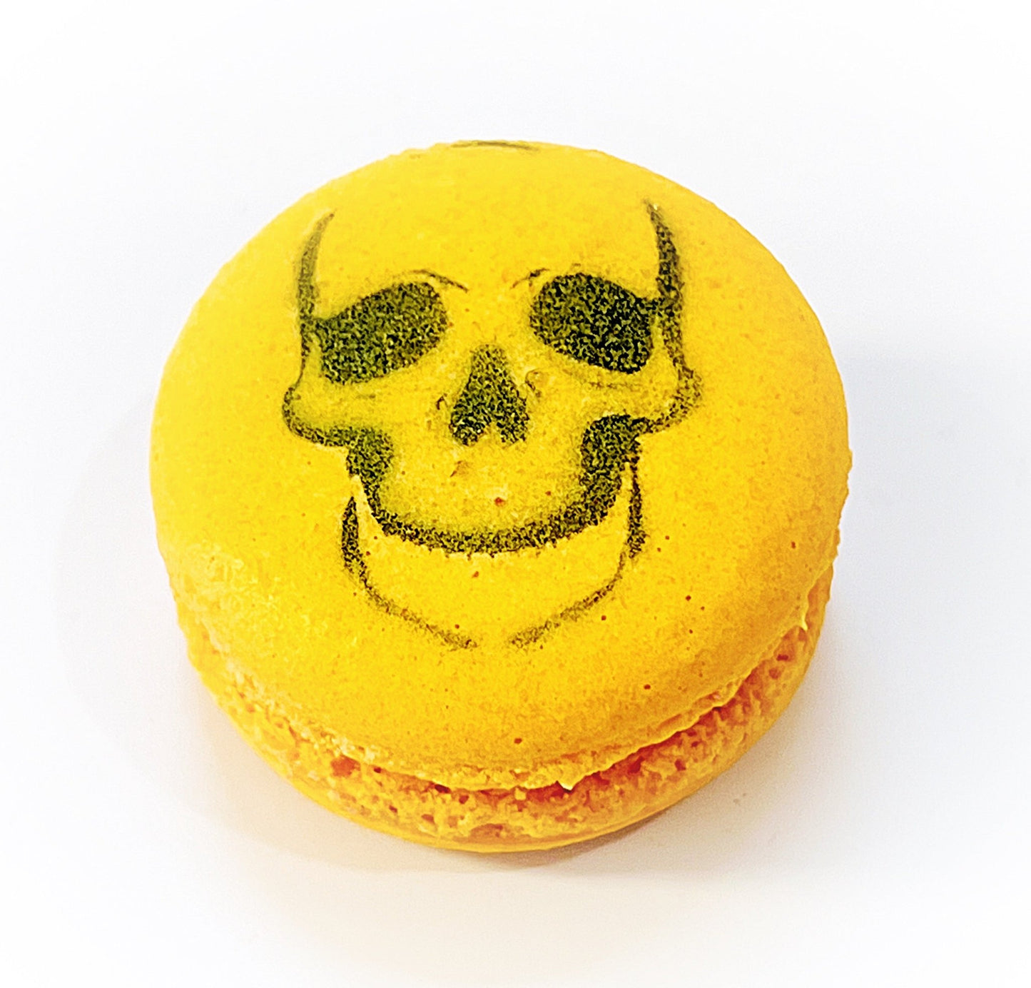 Skull French Macaron | Choose Your Favorite Flavors - Macaron Centrale12 PackOrange