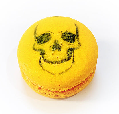 Skull French Macaron | Choose Your Favorite Flavors - Macaron Centrale6 PackOrange