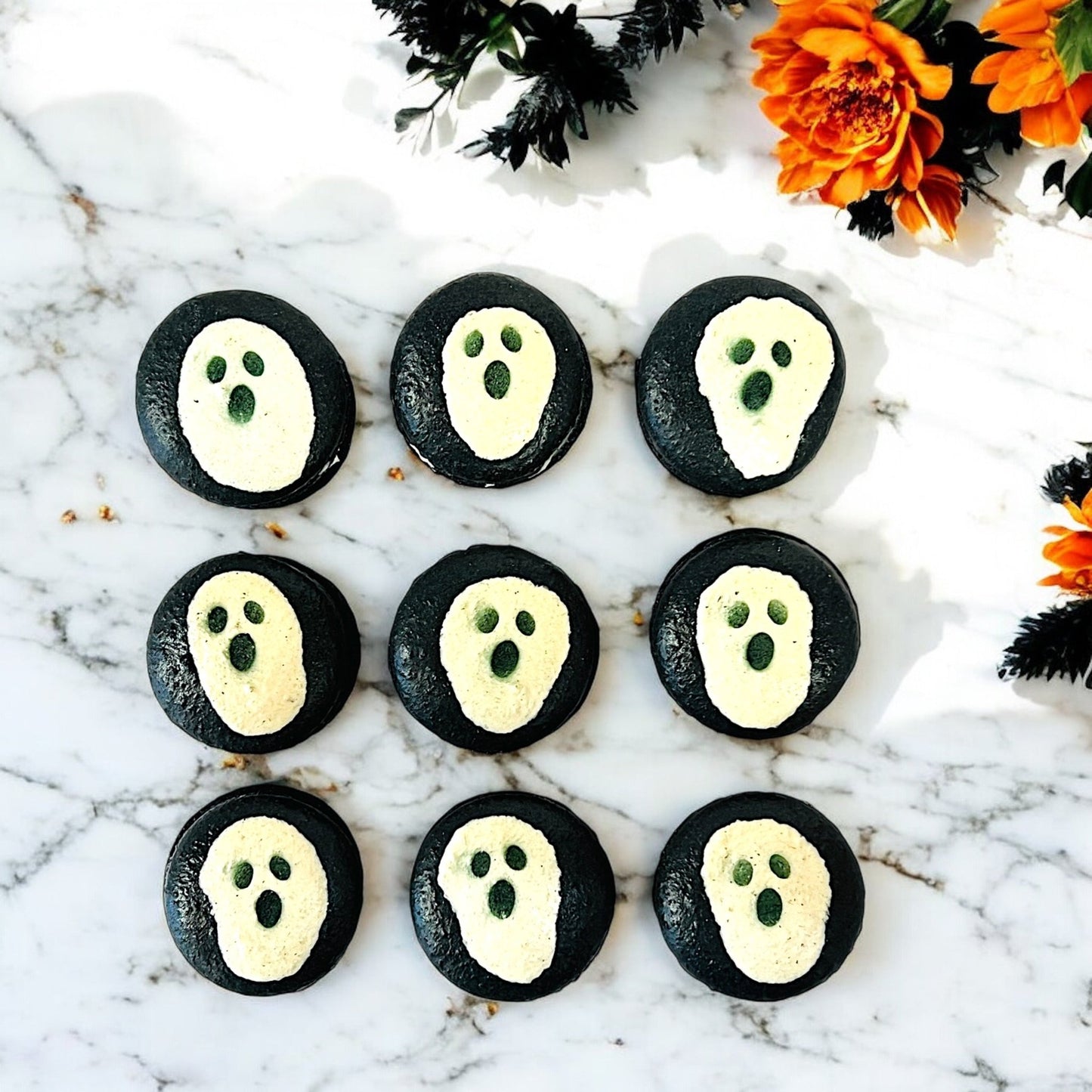 Spooky Ghost Macarons – Customizable Flavors for Halloween - Macaron CentraleHalloween6 Pack