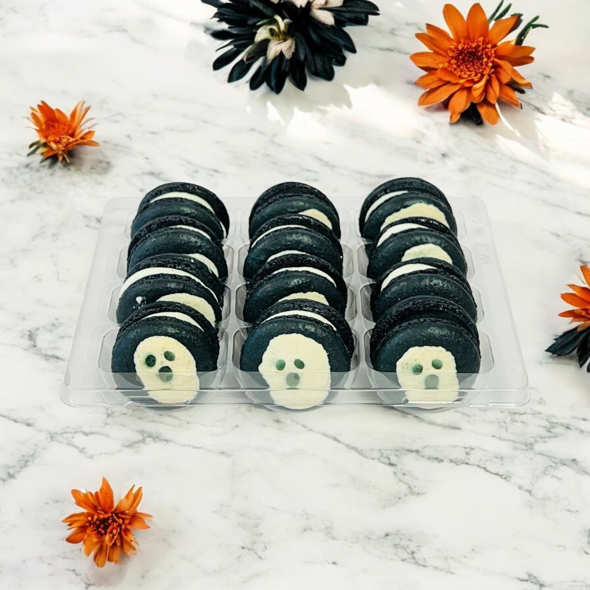 Spooky Ghost Macarons – Customizable Flavors for Halloween - Macaron CentraleHalloween6 Pack