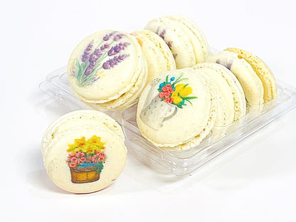 Spring Blossom Macarons: Customizable Delights in Packs of 6, 12, or 24 - Macaron Centrale6 Pack