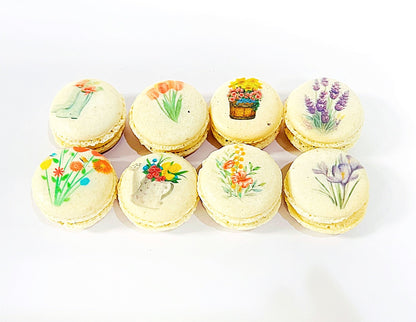 Spring Blossom Macarons: Customizable Delights in Packs of 6, 12, or 24 - Macaron Centrale6 Pack