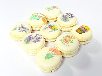 Spring Blossom Macarons: Customizable Delights in Packs of 6, 12, or 24 - Macaron Centrale6 Pack