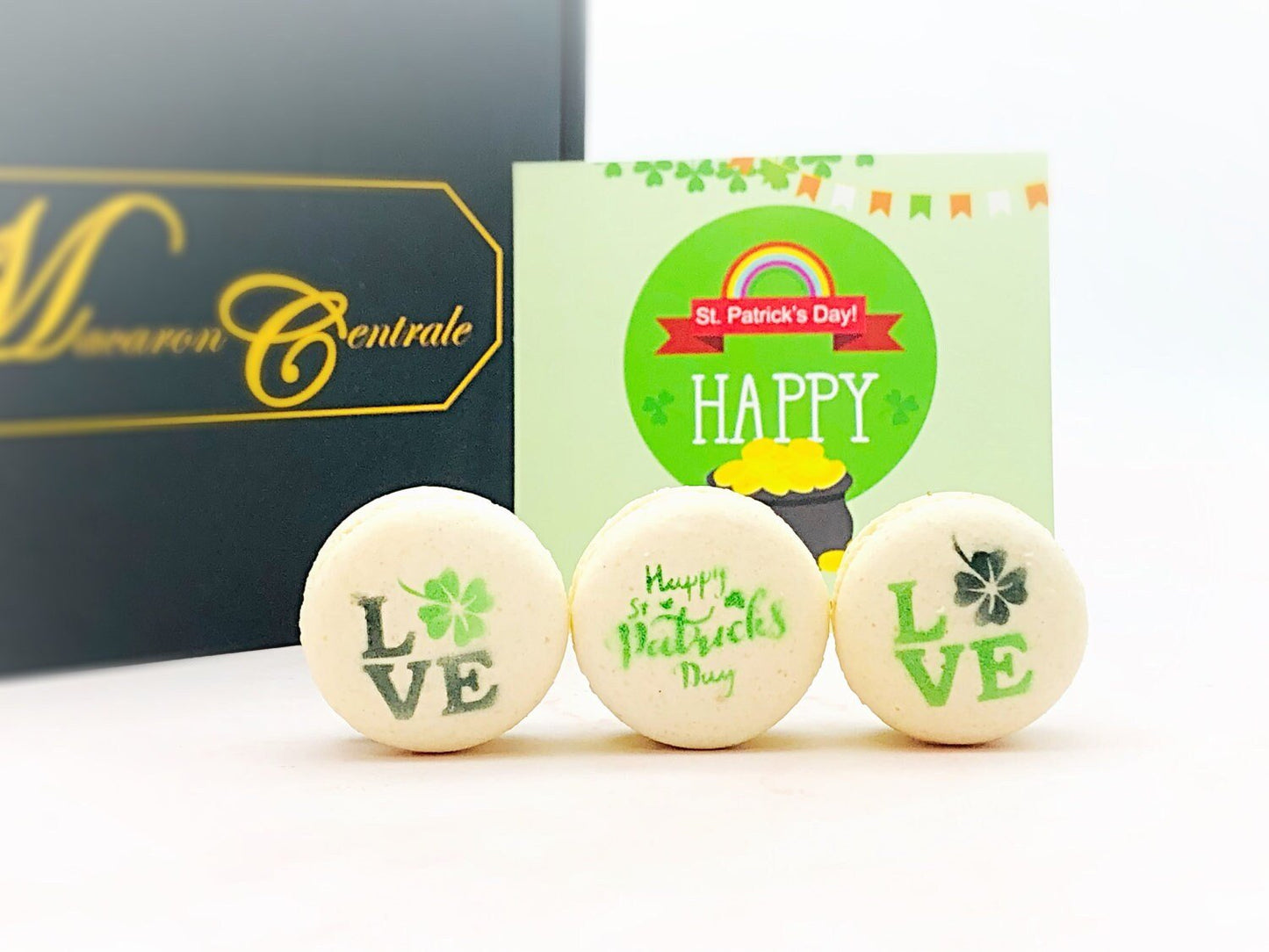St. Patrick's Day French Macaron Set #1 | 12 Pack | Free Shipping, perfect for upcoming St. Patrick's Day Celebration - Macaron Centrale