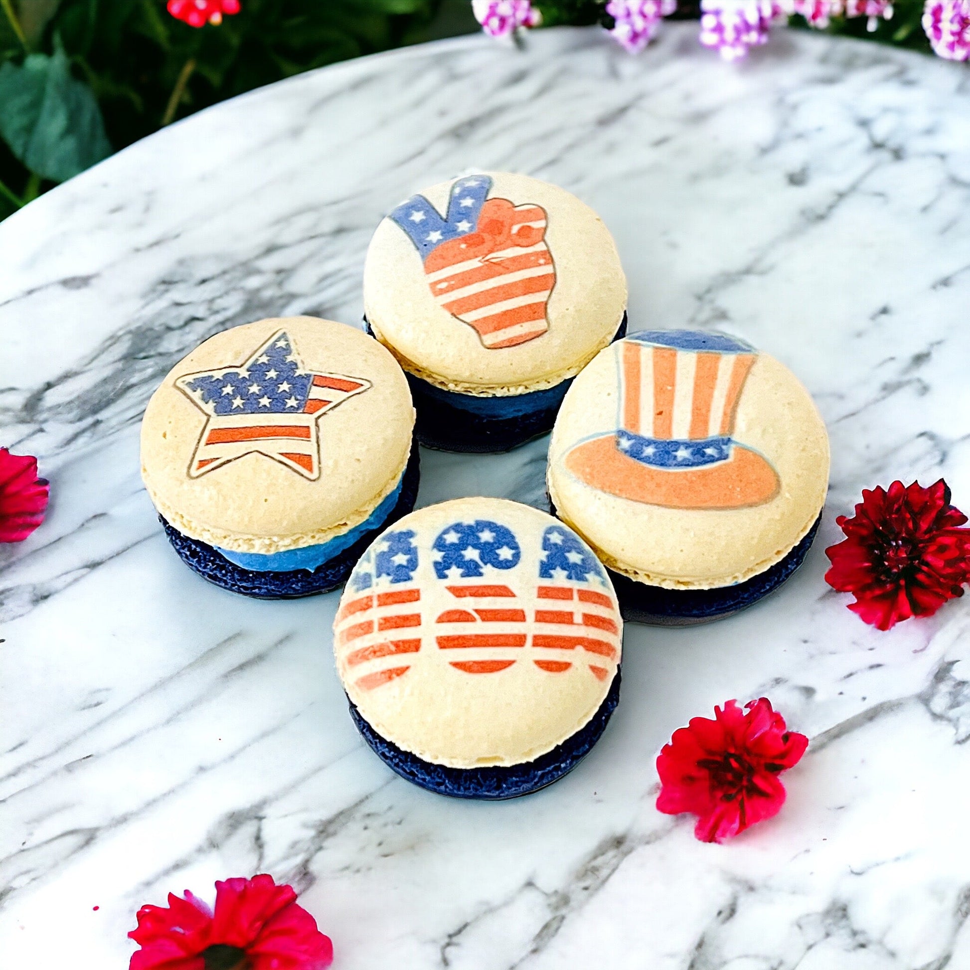 Stars, Stripes, and Sweets: Patriotic Macaron Collection - Macaron Centrale6 Pack