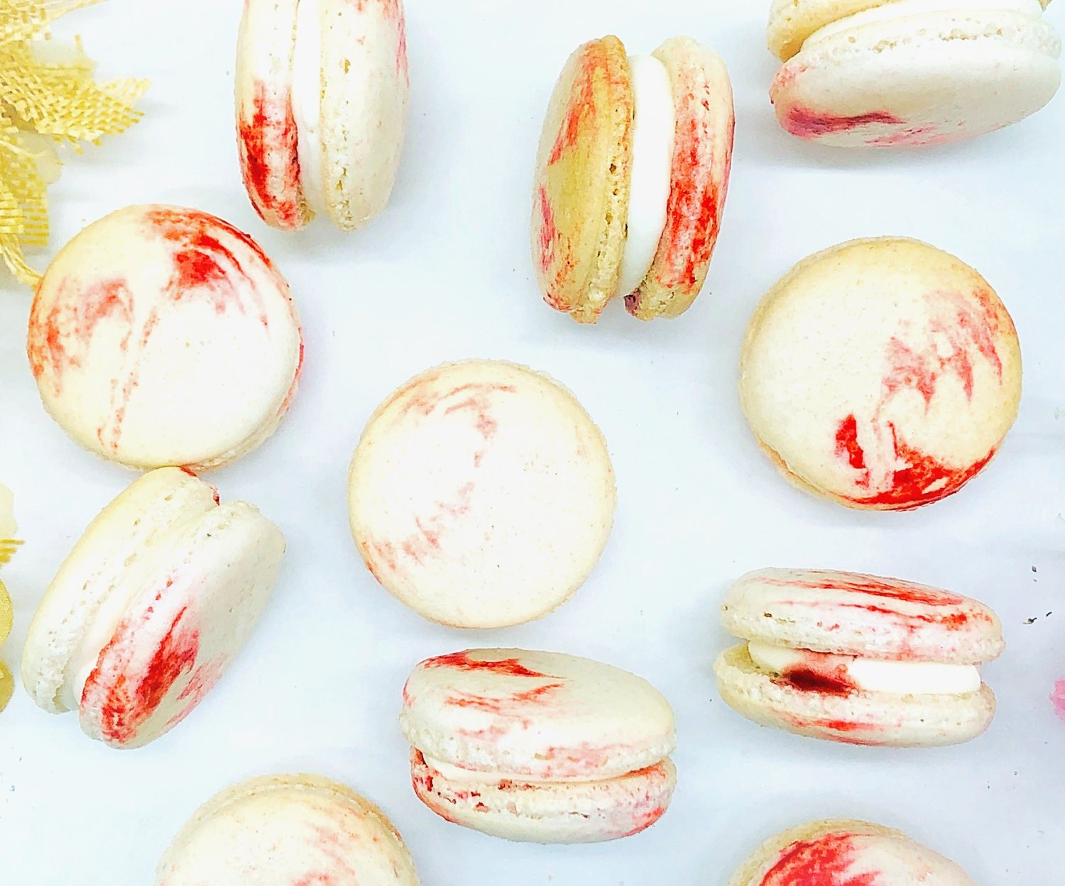 Strawberry Cheesecake Macarons (6 Pack) | Ideal for celebratory events. - Macaron Centrale