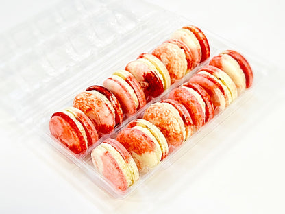 Strawberry Cheesecake Vegan Macarons - Macaron Centrale4 Pack